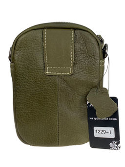 Сумка мужская из натуральной кожи, цвет зеленый - Greta фото 2