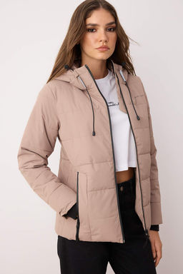 Bej Regular Kal?p Kapusonlu Su Itici Sisme Mont TWOAW26MO00000 - Trendyolmilla фото 2