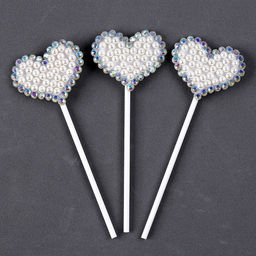 Набор для украшения торта Блестящие сердечки, в наборе 3 шт. - Страна карнавалия фото 11