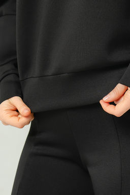 Арт. 1801 Худи женское с капюшоном 42-48 (4 шт) Цвет:черный