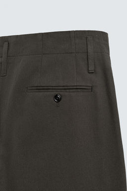 COTTON-VISCOSE PLEATED TROUSERS - Zara фото 9
