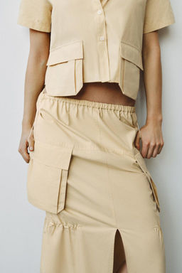 ZW COLLECTION SHIRT WITH POCKETS - Zara фото 4