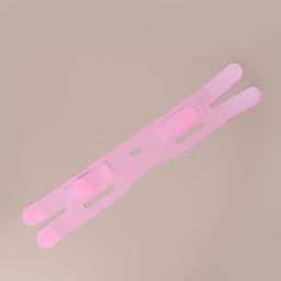 Маска для коррекции овала лица, на липучке, 60.5?10 см, в коробке, розовая