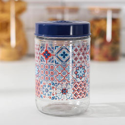 Банка для сыпучих продуктов «Мозаика», 660 мл, 9×14 см, стекло