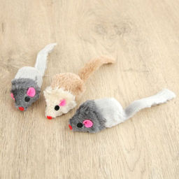 Мышь пушистая Жемчужная, 6 см, серая/белая - Пижон фото 3