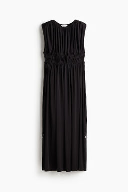 Vestido drapeado con cord?n de ajuste