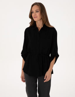 Siyah Comfort Fit Uzun Kollu G_mlek