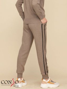 Conso/KS 190608 - cappuccino Костюм женский: джемпер+брюки фото 6