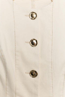 TOPSTITCHED PEPLUM WAISTCOAT - Zara фото 9