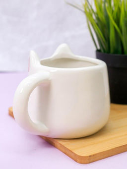 Кружка керамическая Sleepy kitty, white, 450 мл