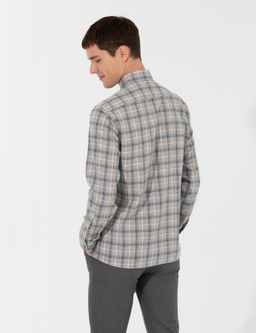 Gri Slim Fit Uzun Kollu G_mlek
