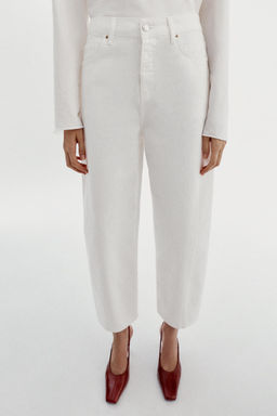 JEANS Z1975 BARREL TIRO ALTO / Blanco - Zara фото 4