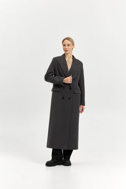 Пальто женское демисезонное 26830 (базальт/рубчик) - Kankan фото 7