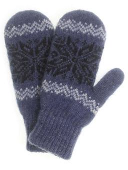 Варежки женские "Снежинка с зигзагом" 3022-6