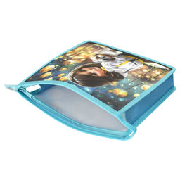 Папка для школьных тетрадей пластиковая Феникс+, арт. 69296/ 12 ШАТЕНКА С СОБАЧКОЙ (полипропилен, формат А5, 23.3x20х6.5 см, 1 отделение (-я), молния, дно с расширением, УФ-печать)