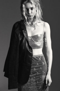 SEQUINNED BRALETTE TOP - Zara фото 3