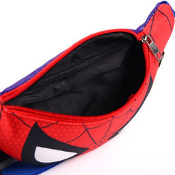 Сумка поясная детская для мальчика, два кармана, 25×6×13 см, Человек-паук