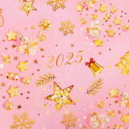 Цена за 10 шт. Бумага упаковочная новогодняя Восхитительного Нового года 2025, глянец, двусторонняя, 70?100 см - UPAK LAND фото 5