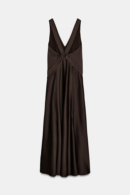 ZW COLLECTION LIMITED EDITION LONG SATIN DRESS - Zara фото 6