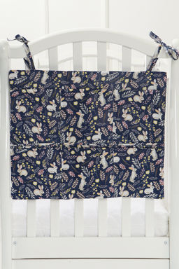 Органайзер на детскую кроватку арт. ККР/зайка-синий