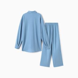 Костюм женский (рубашка, брюки) MINAKU: Home Collection, размер 54, голубой