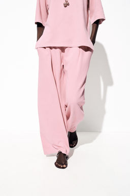 WASHED-EFFECT INTERLOCK TROUSERS - Zara фото 4