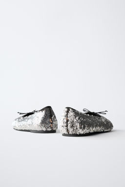 SEQUIN BALLET FLATS - Zara фото 5