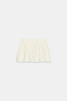 FALDA MINI POPELIN FLORES / Crudo/Amarillo - Zara фото 4