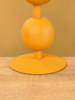 Подсвечник на 1 свечу «Песок», с 2 сферами, 8.5×8.5×18± 1 см