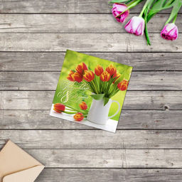 Цена за 20 шт. Открытка мини С 8 марта, 7?7 см