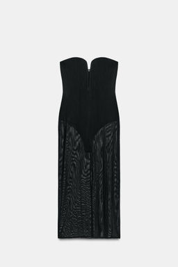 VESTIDO BODY TUL / Negro