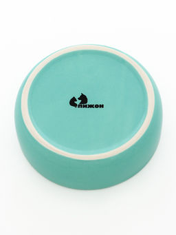 Миска керамическая Семья котов 300 мл - 13.413.44 см, бирюзовая - Пижон фото 8