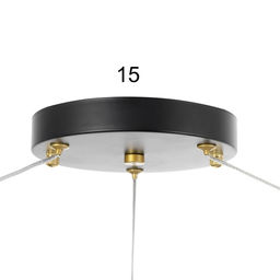Люстра «Моника» 6 LED 144 Вт 3000-6000К черно-золотой 78×78×100 см