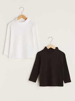 Bal?k?? Yaka Uzun Kollu Basic Erkek Bebek Ti??rt 2li