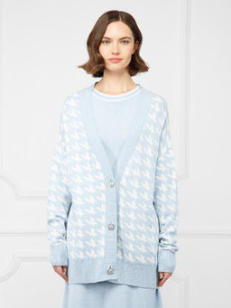 Кардиган женский ZZ-02002 l.blue/white