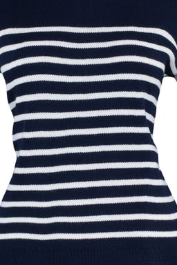 TRENDYOLMILLA Lacivert Oversize Cizgili Triko Kazak TWOAW23KZ01031