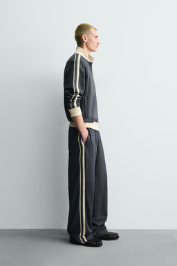 WIDE-LEG JOGGER TROUSERS WITH SIDE TAPING - Zara фото 4