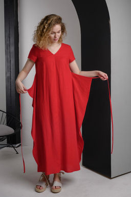 70%лен +30% вискоза Длинное плаиье из струящегося льна