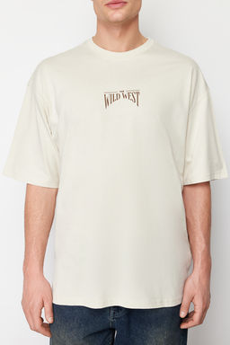 TRENDYOL MAN Siyah Oversize/Genis Kesim %100 Pamuklu S?rt Bask?l? T-Shirt TMNSS24TS00003 - Trendyolmilla фото 11