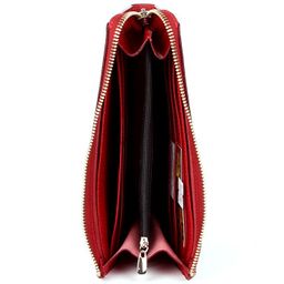 Портмоне женское Cayman-420 на молнии н/к, 1 отд, 12 карм, красный игуана (73) 164398  фото 3