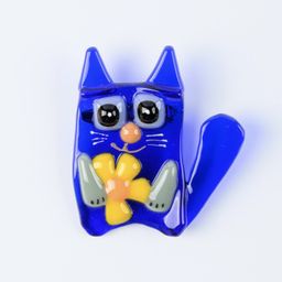 Брошь Кот с цветком - Стрекоза фото 3