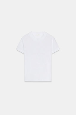 CAMISETA ALGOD?N FLAM? / Blanco - Zara фото 5