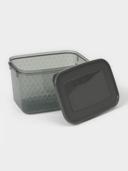 Контейнер для заморозки и хранения продуктов phibo Кристалл, 1.7 л, 18?12.5?11 см, пластик, прозрачный, крышка серая