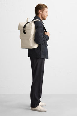RUBBERISED BACKPACK WITH FLAP - Zara фото 21