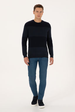 Erkek Regular Fit Bisiklet Yaka Lacivert Kazak - U.s. polo assn фото 4