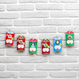 Цена за 6 шт. Набор для оформления "Натуральные прищепки" (10 прищепок 4,5 см, веревка 2м)