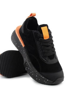 04-S77-41 BLACK Кроссовки женские (натуральная кожа, натуральная замша)