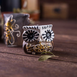 Сувенирный набор «Совы с узором», 6×14×7 см, дерево