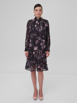 Платье из креп-шифона с принтом