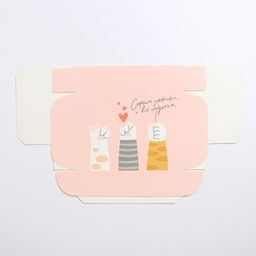 Цена за 2 шт. Коробка подарочная складная, упаковка, Лапки, 21?15?5 см